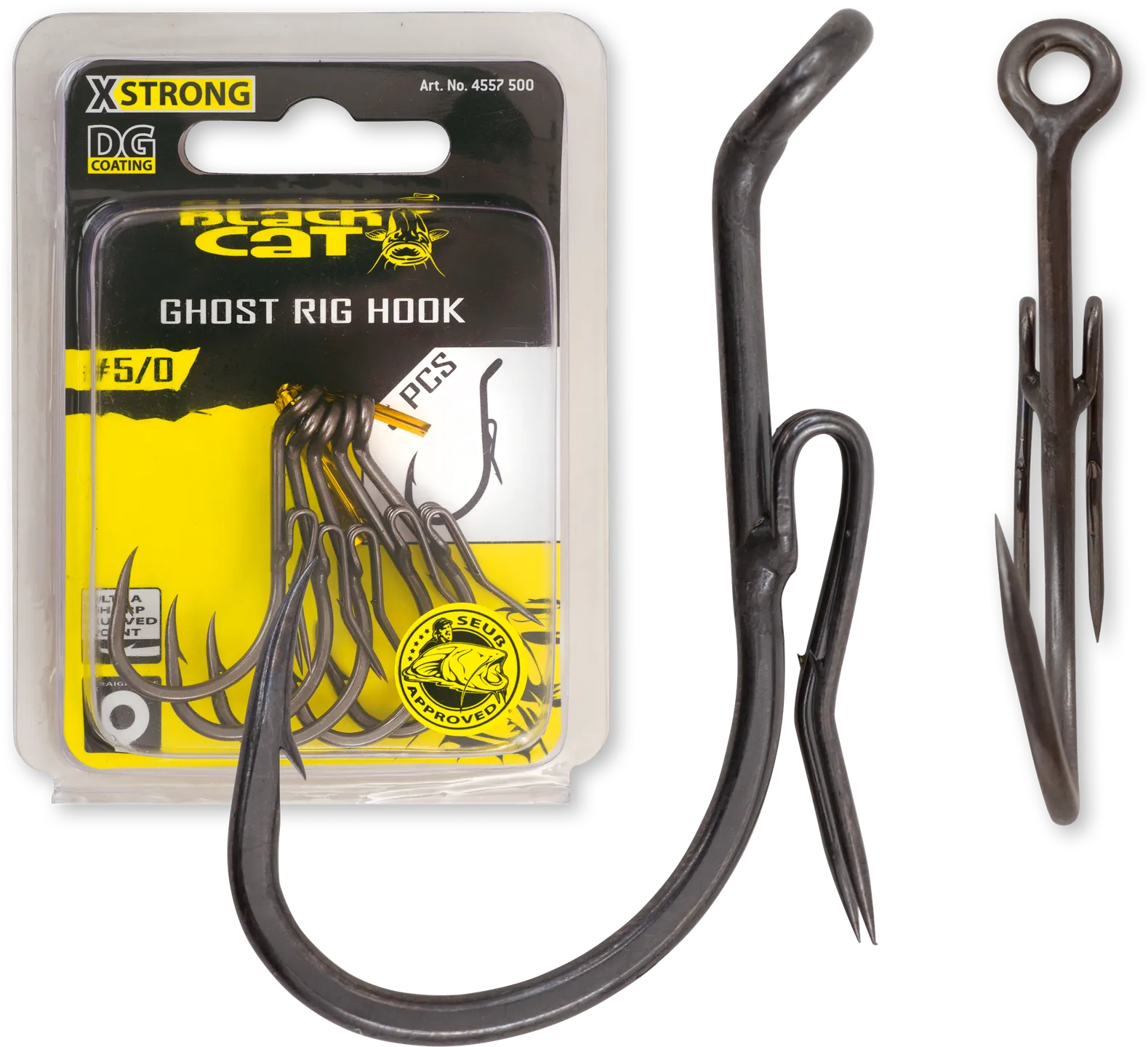 Black Cat Ghost Rig Hook #7/0 5pcs 28g DG