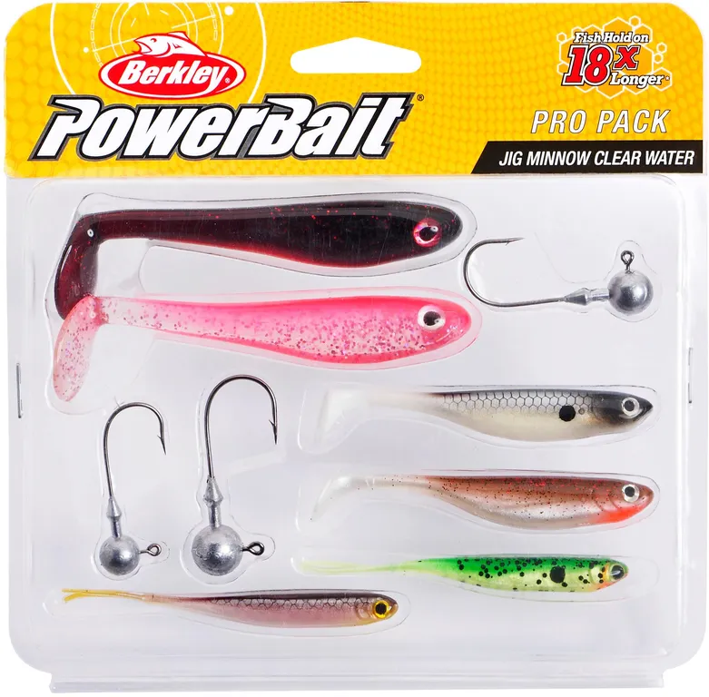 Berkley PowerBait Pro Pack Jig Minnow 7 Pieces Clear Water