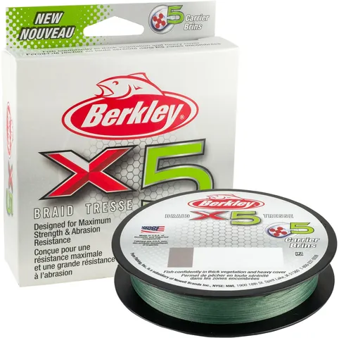 Berkley x5 Braid 0.25mm 18.1kg 150m Low-Vis Green