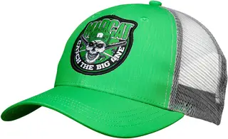 Madcat Skull Baseball Cap Black/Green One Size Fits Most Trucker