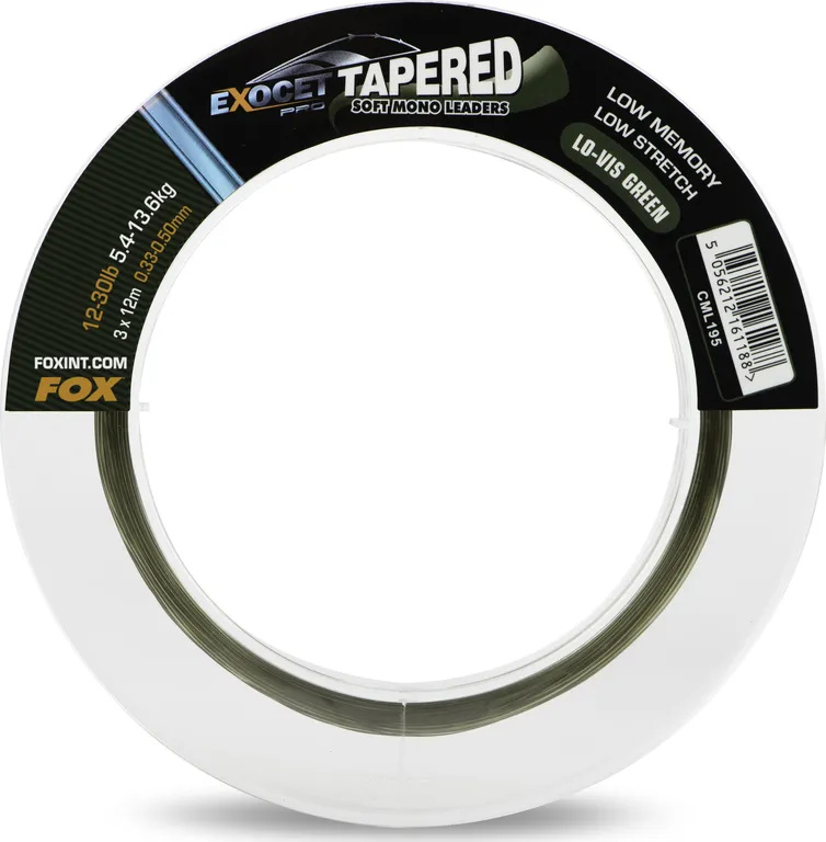 Fox Exocet Pro Tapered Leader 0.33–0.50mm 5.44–13.61kg 3