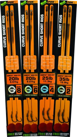 Fox Edges Curve Short Rig Size 4 11.3kg Camotex Semi Stiff