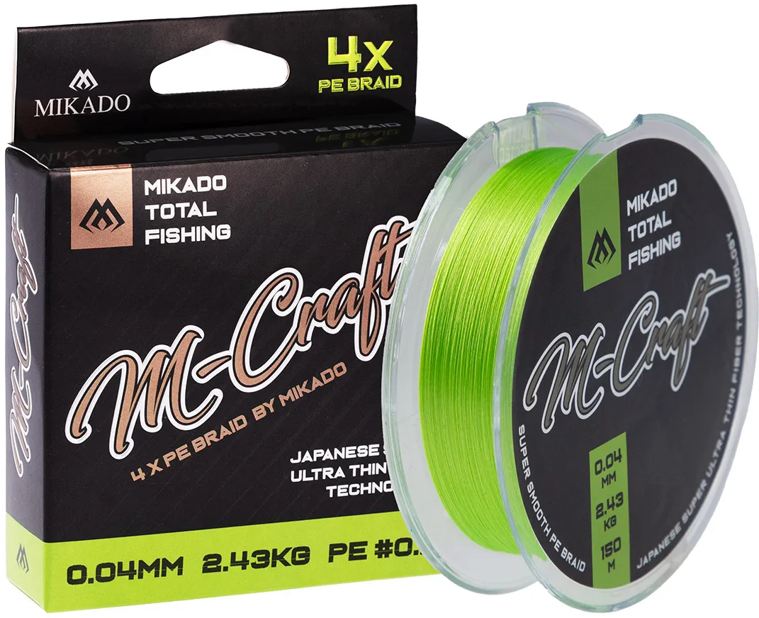 Mikado M-Craft Braid - 0.08mm, 4.51kg, 150m, Fluo