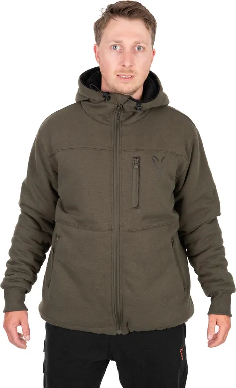 Fox Collection Sherpa Hoody Green/Black M
