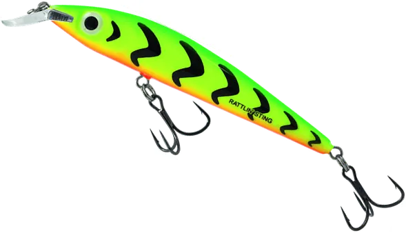 Salmo Rattlin' Sting Jerkbait 9cm 11g Twitchbait Green Tiger