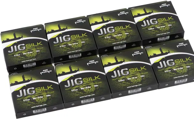 Fox Rage Jig Silk Geflochtene Schnur 0.17mm 13.15kg 120m Fluro Green