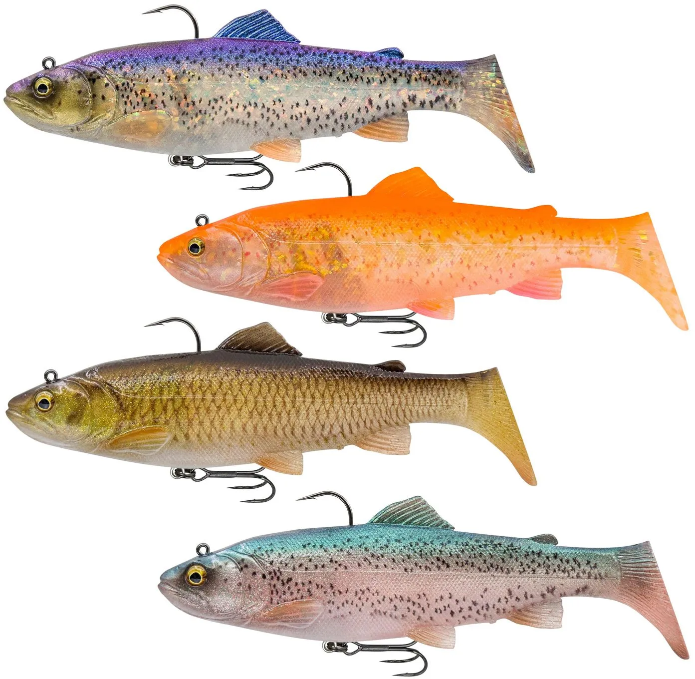 Savage Gear 3D Trout Rattle Shad Swimbaits 20.5cm 135g Clear Chub Fast Sinking