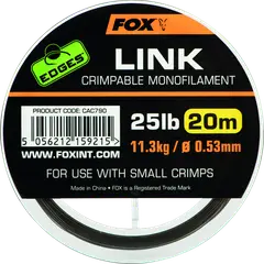 Fox Edges Link Mono 0.64mm 15.9kg 20m Trans Khaki