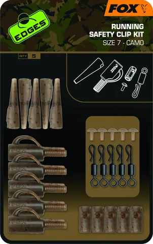 Fox Edges Camo Running Safety Clip Kit 5pcs