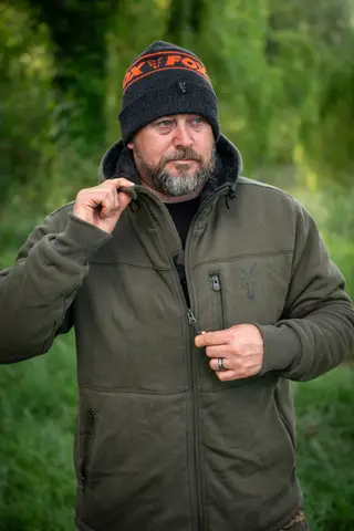 Fox Collection Sherpa Hoody Black/Orange L