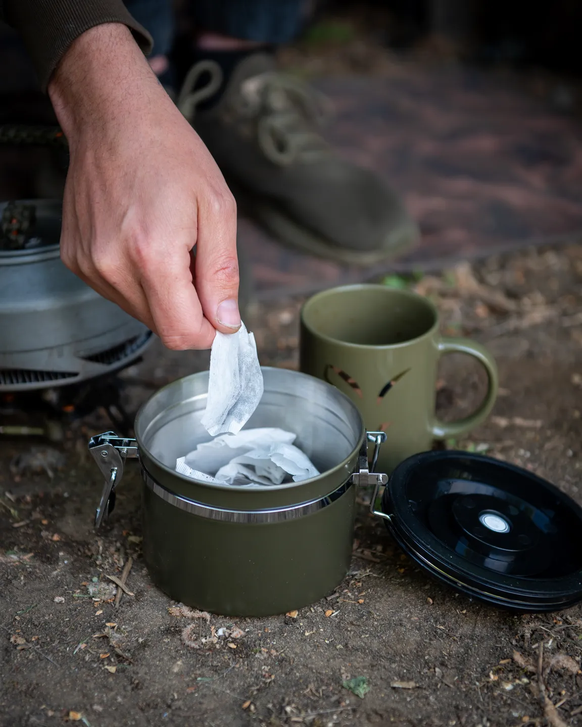 Fox Cookware Coffee/Tea Khaki Storage 860ml Stainless Steel Airtight Storage