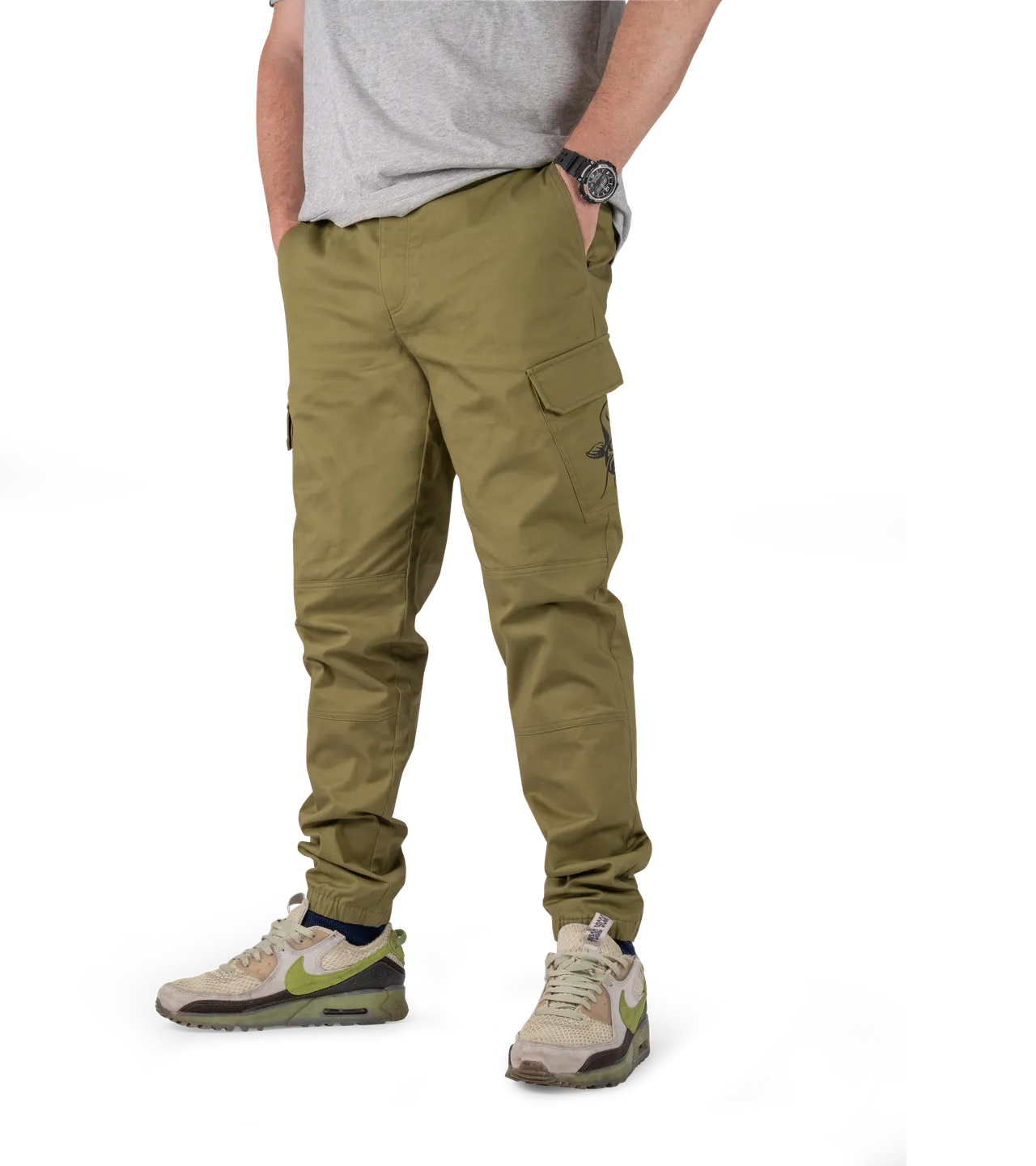 Black Cat Cargo Trousers M Green