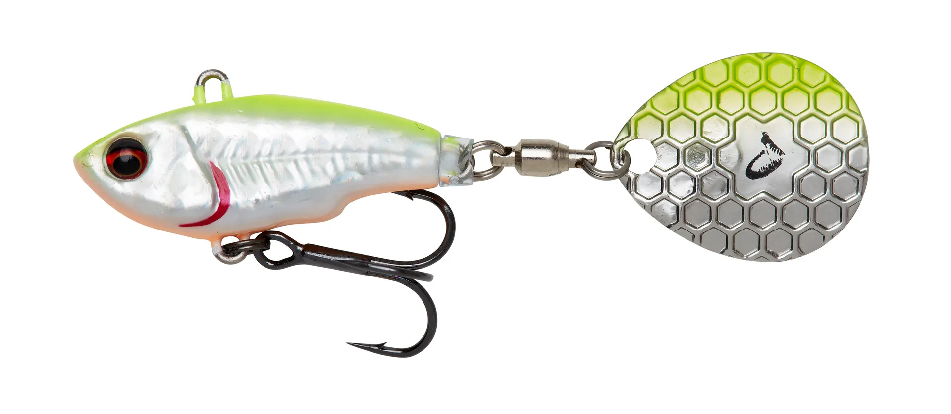 Savage Gear Fat Tail Spin NL - 6.5cm, 12.5g, Lemon Back Flash