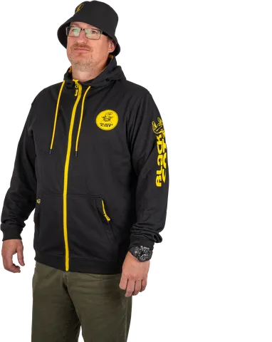 Black Cat Black Zip Hoody XXL