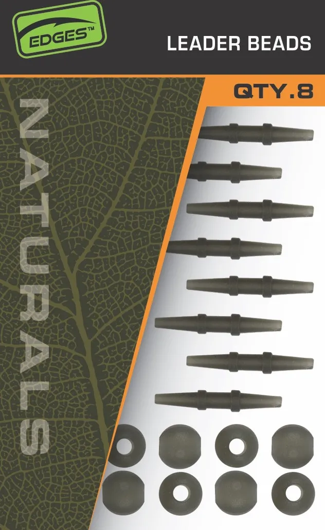 Fox Edges Naturals Leader Bead Kit 8pcs Dark Green