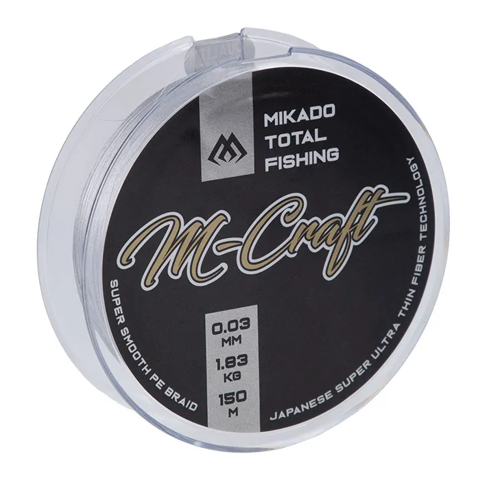 Mikado M-Craft Braid - 0.08mm, 4.51kg, 150m, Steel Gray, 1 spool