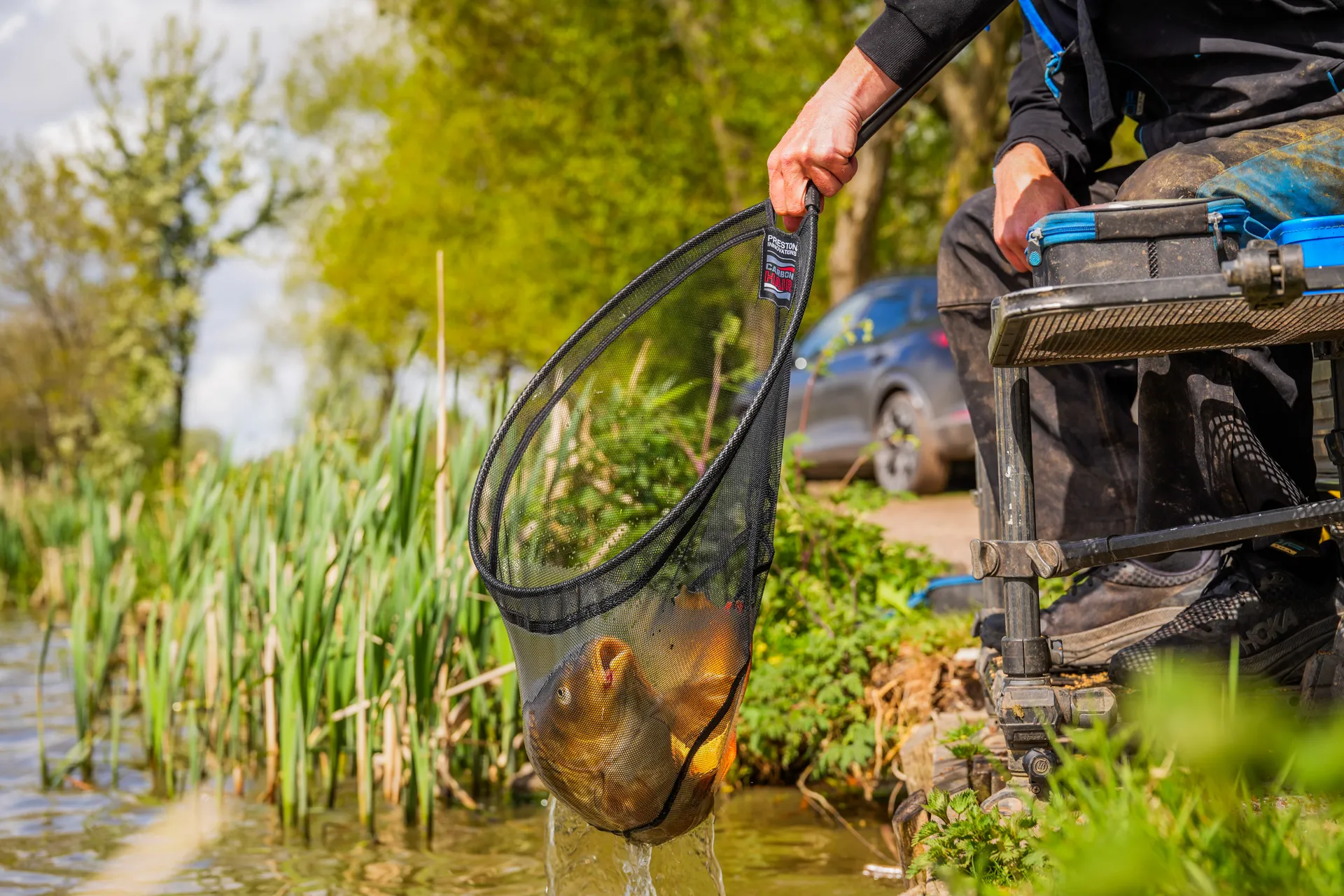 Preston Carbon Hair Mesh Kescher 40.6cm Carbon Hair Rig Safe