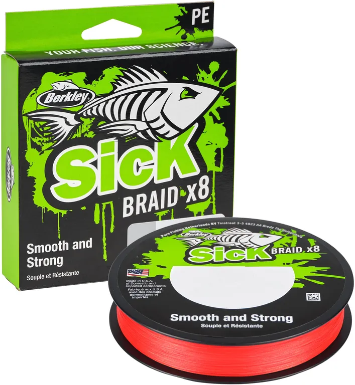 Berkley Sick Braid 150m 23.6kg 0.23mm 8 Red