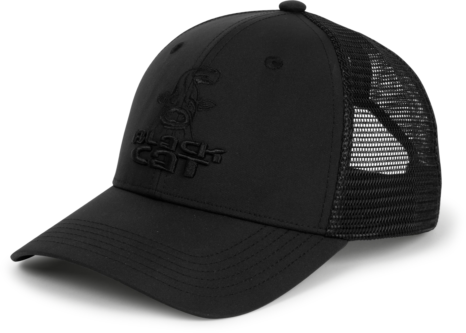 Black Cat Black Trucker Cap