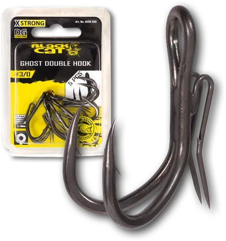 Black Cat Ghost Hook #6/0 5pcs DG Double Hook