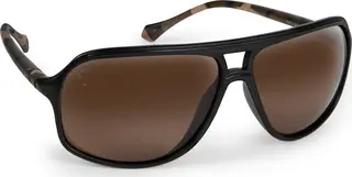 Fox AV8 Polarized Glasses Black Frame Camo Arms Brown