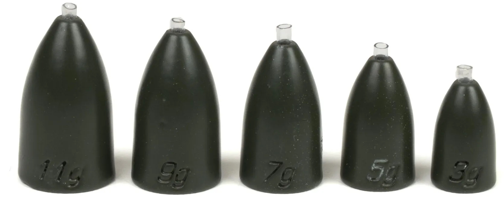 Fox Rage Tungsten Bullet Weights 7g 3pcs Matte Green