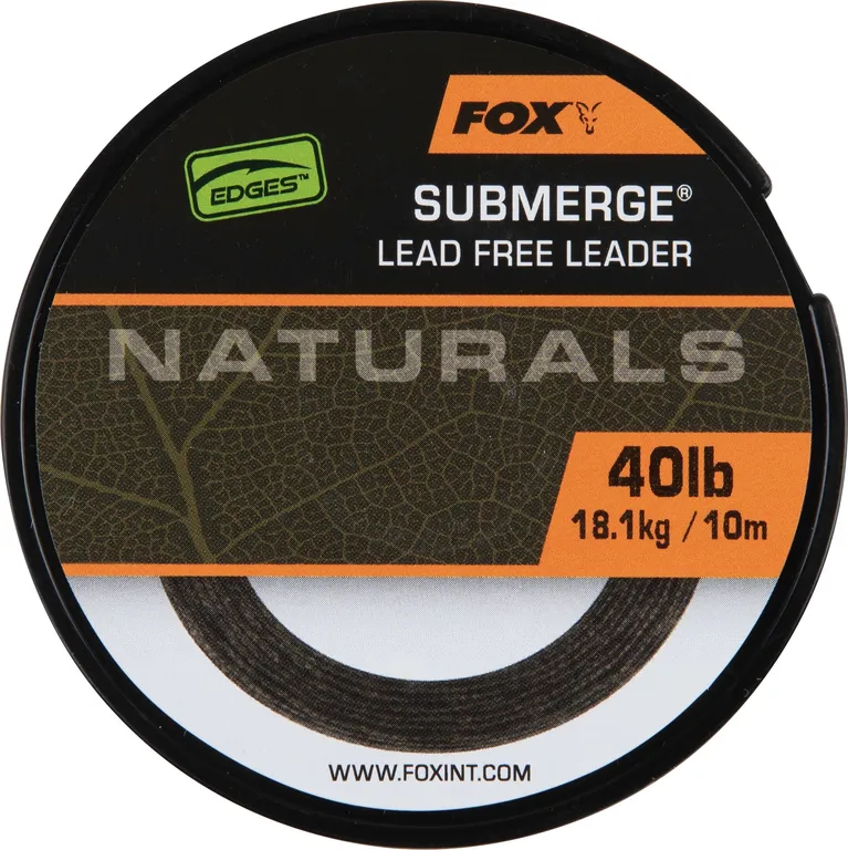 Fox Edges Naturals Submerge Leader 10m 18.1kg Lead-free