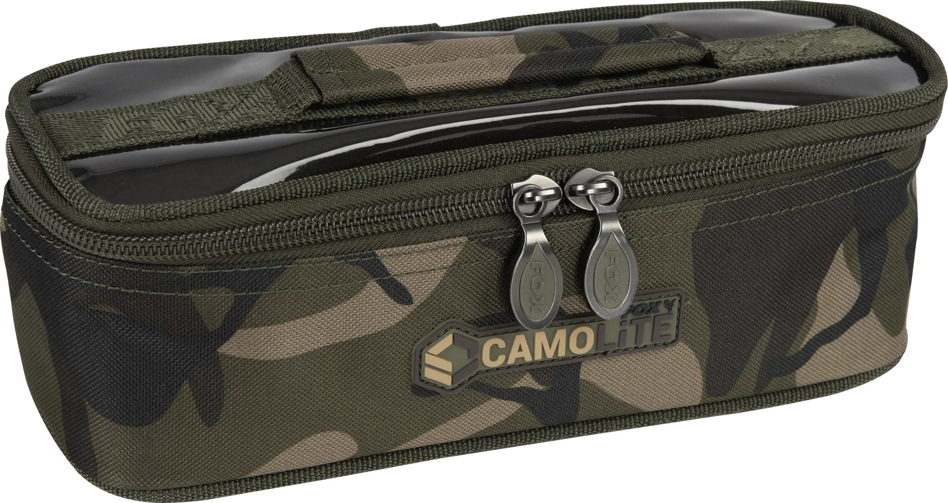 Fox Camolite Long Accessory Bag 27cm 2compartments 100% Polyester Water Resistant