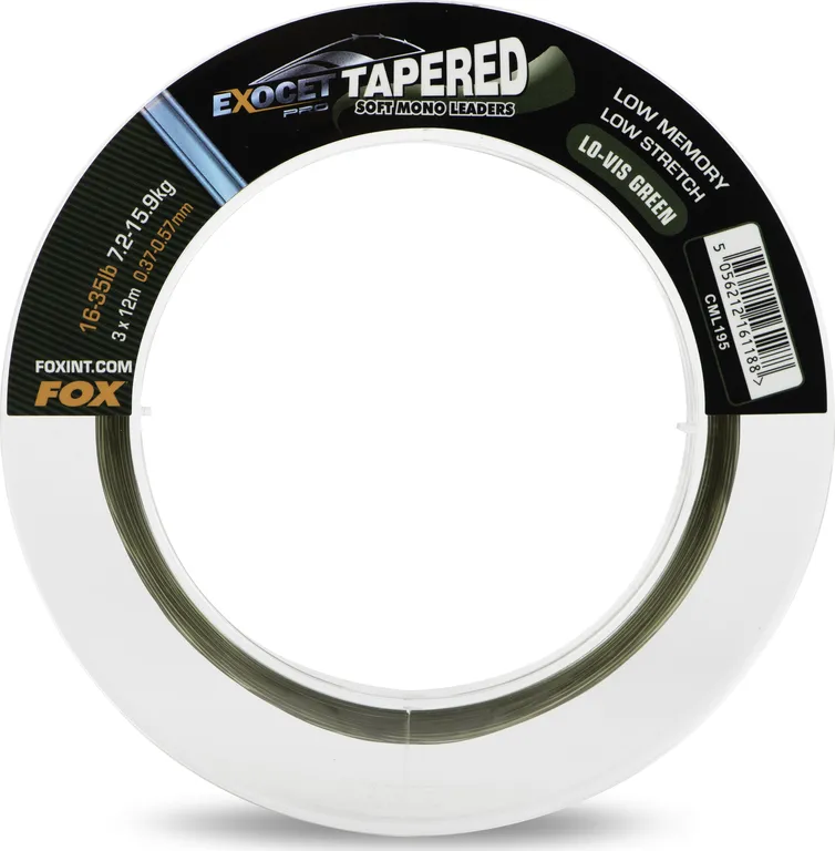 Fox Exocet Pro Tapered Leader 0.37–0.57mm 7.26–15.88kg 3