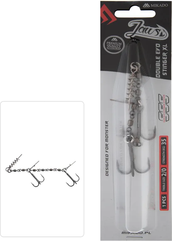 Mikado Jaws Evo Stinger 35kg 2/0 Treble