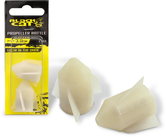 Black Cat Propeller Rattles 2.4cm Glow