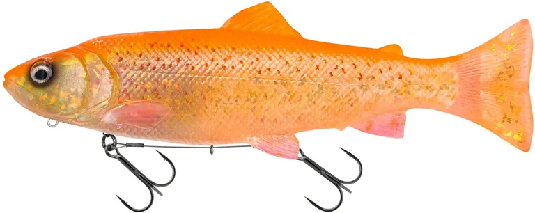 Savage Gear 3D Line Thru Pulsetail Trout Softbaits 25cm 185g 0.3–3m Slow Sinking Clear Golden Albino