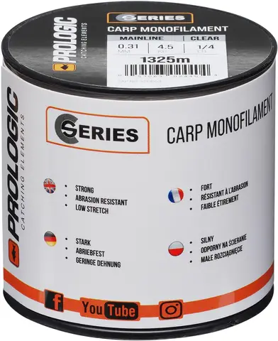 Prologic C-Series Mono 0.37mm 6.8kg 925m Clear