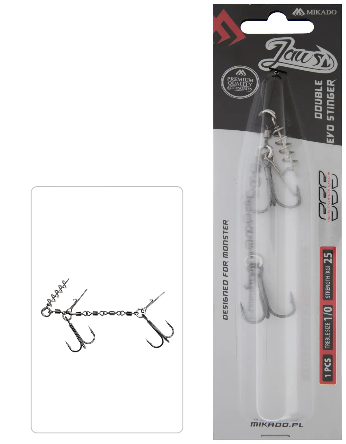 Mikado JAWS Double Evo Stinger - 1/0 size, 1 pieces