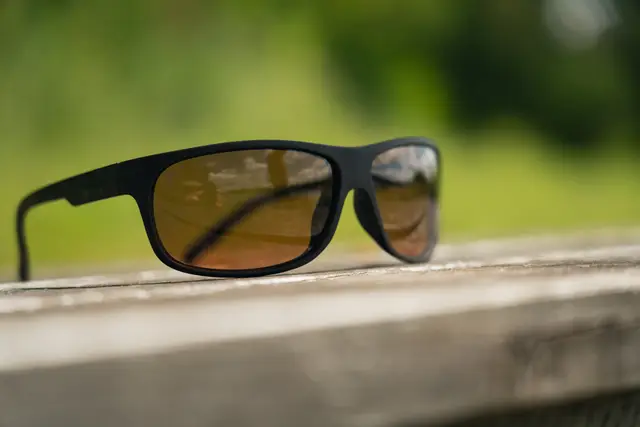 Fox Rage Matt Black Polarized Glasses Wrap Brown