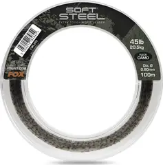 Fox Soft Steel Fleck Camo Leader 0.60mm 20.5kg 100m