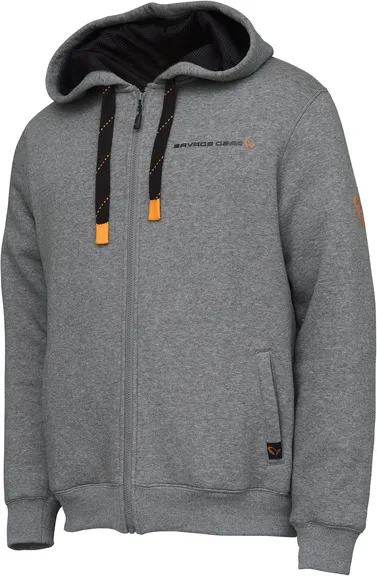 Savage Gear Classic Zip Hoodie L Grey Melange