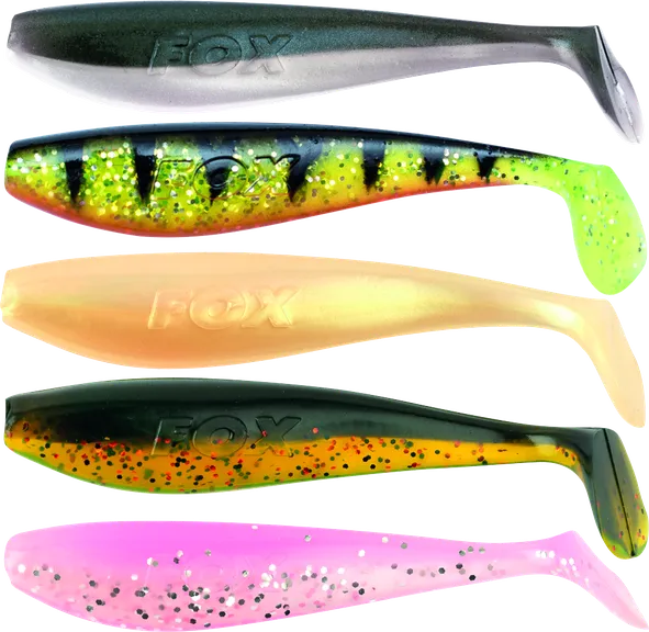 Fox Rage Ultra UV Mixed Colour Lure Packs 5 7.5cm Zander Pro Shad
