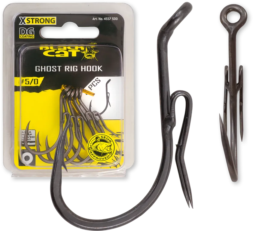 Black Cat Ghost Rig Hook #5/0 5pcs DG