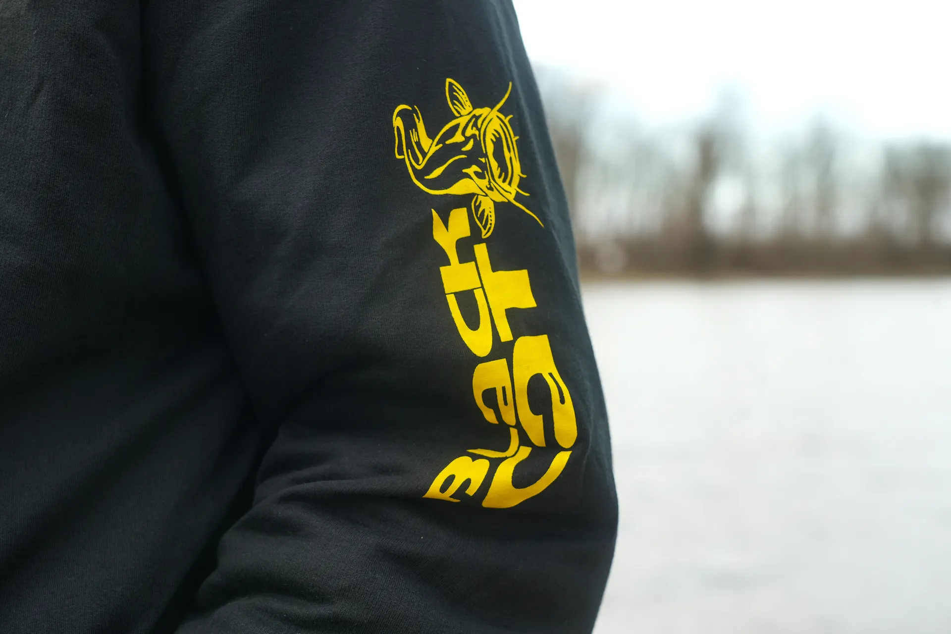 Black Cat Black Zip Hoody Large