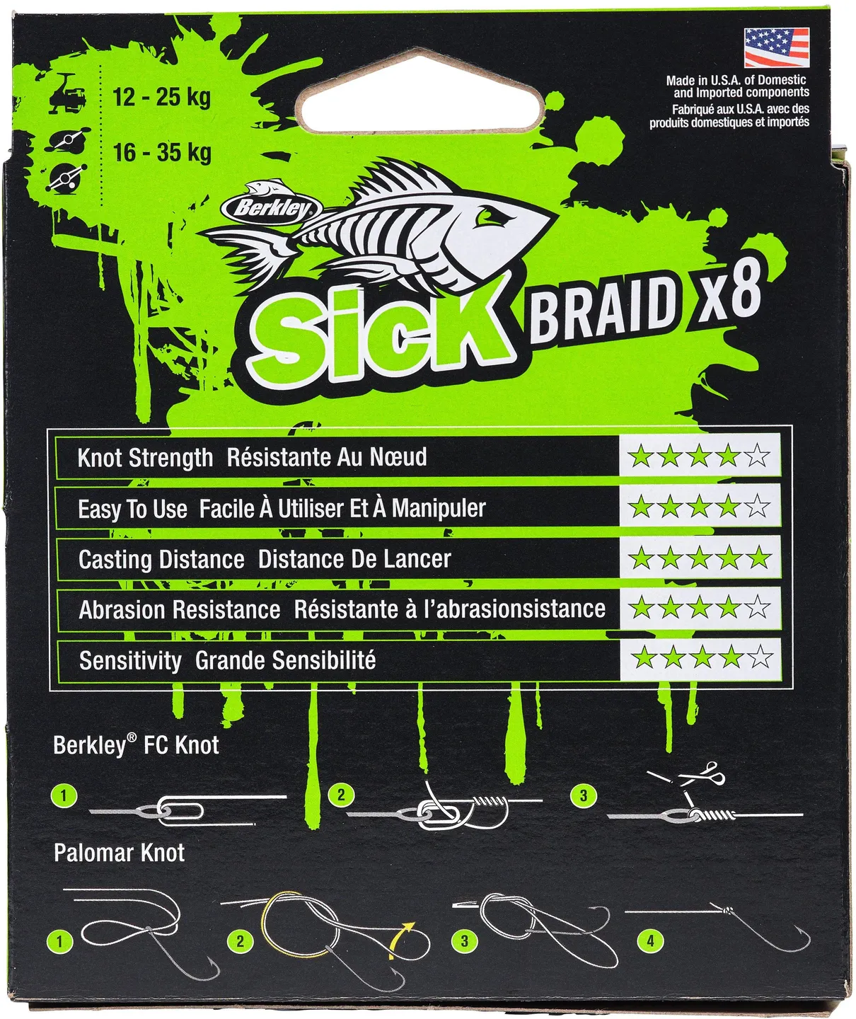 Berkley Sick Braid 0.12mm 11.2kg 150m Flame Green