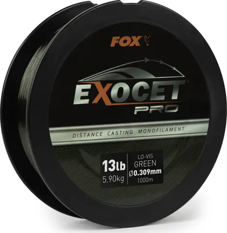 Fox Exocet Pro Monofilament Line 0.309mm 5.9kg 1000m Low Vis Green