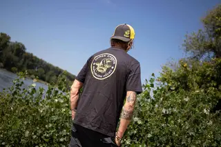 Black Cat Chase Dreams Black Tee 100% Cotton L