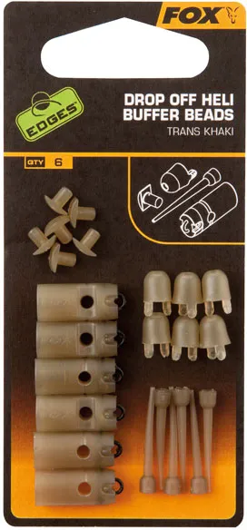 Fox Edges Drop Off Heli Buffer Beads 6 Trans Khaki