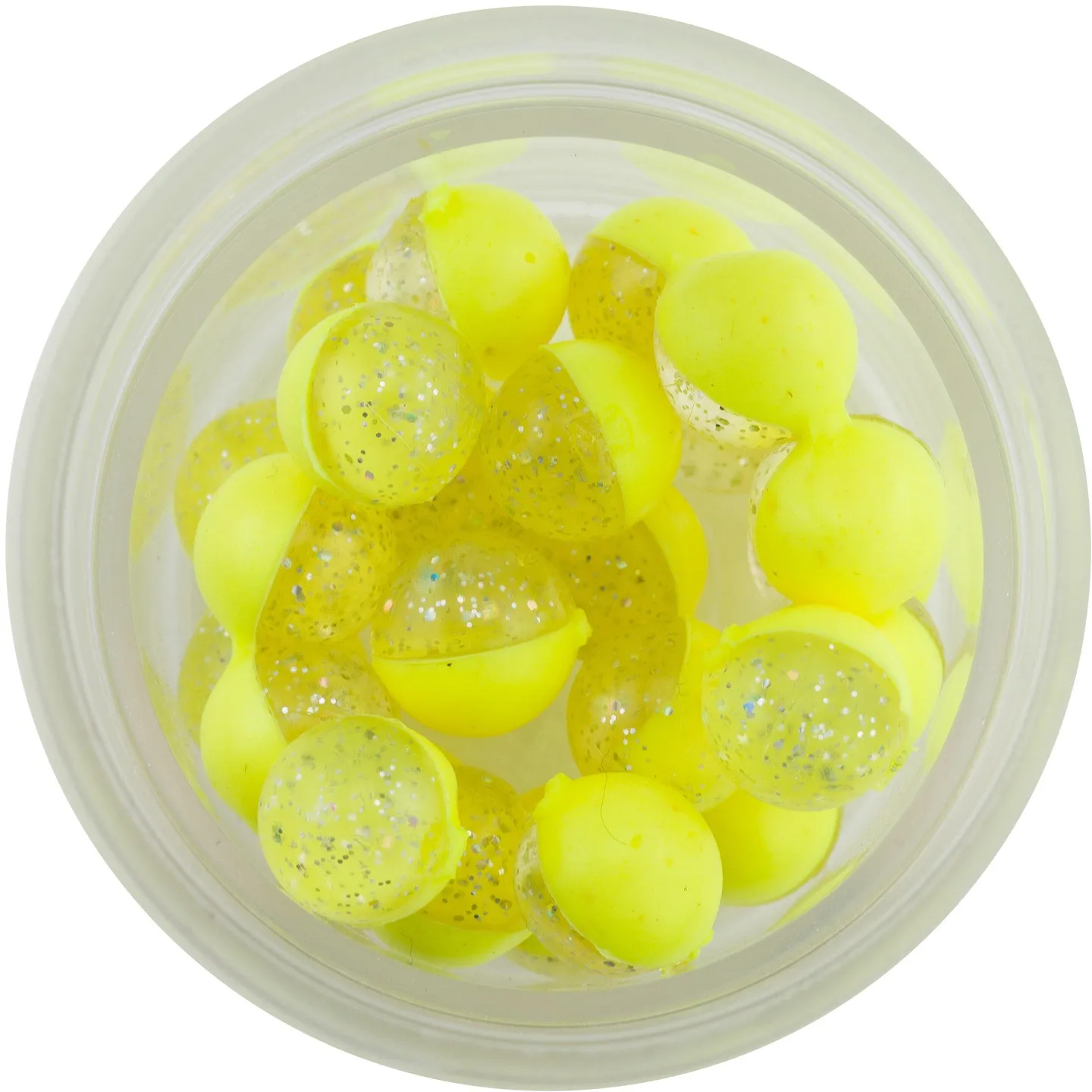 Berkley PowerBait Power Clear Eggs Floating 15g 40pc Clear Green Fluorescent Orange