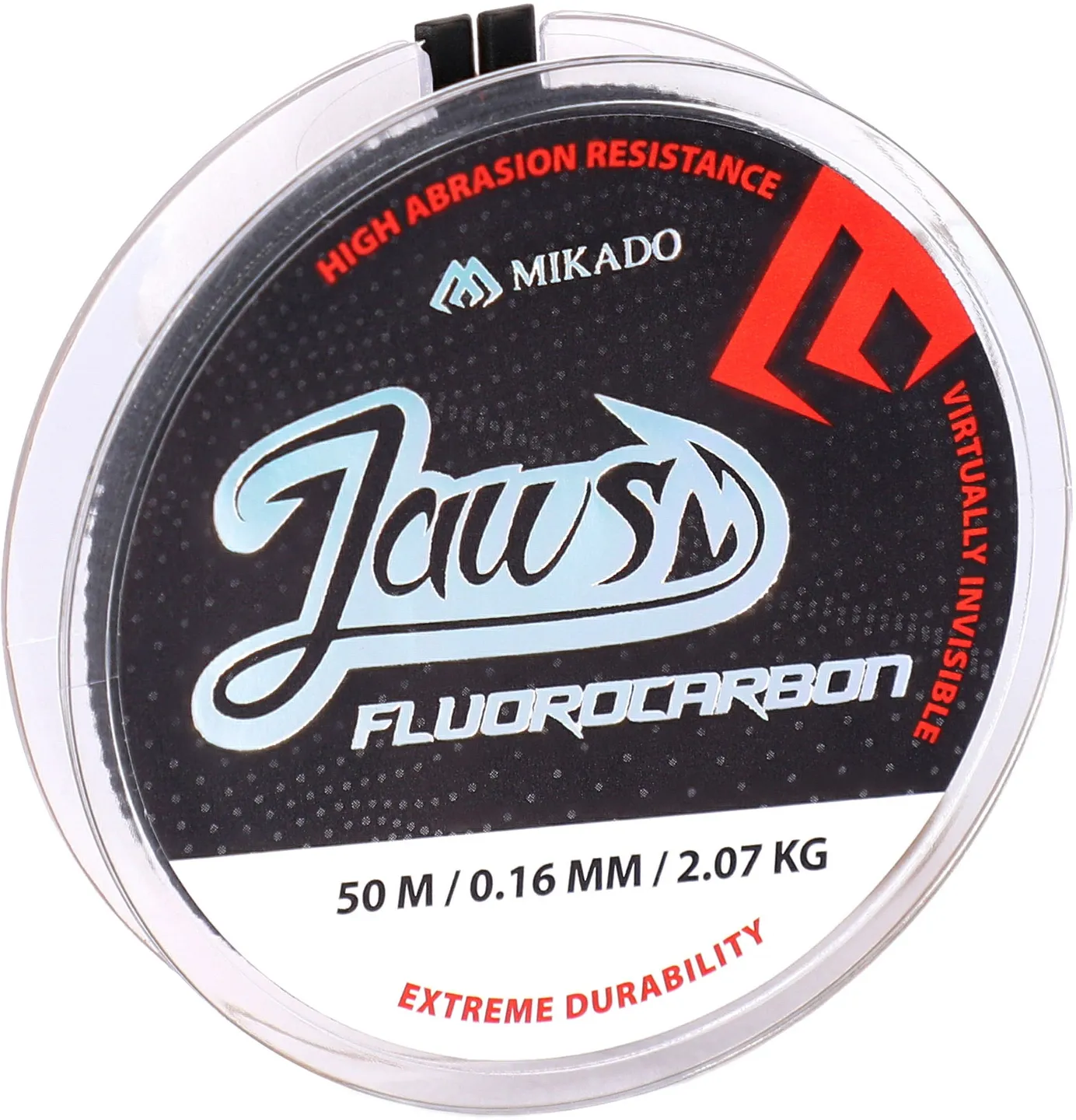 Mikado Fluorocarbon Jaws - 0.25mm, 5.08kg, 50m, Transparent