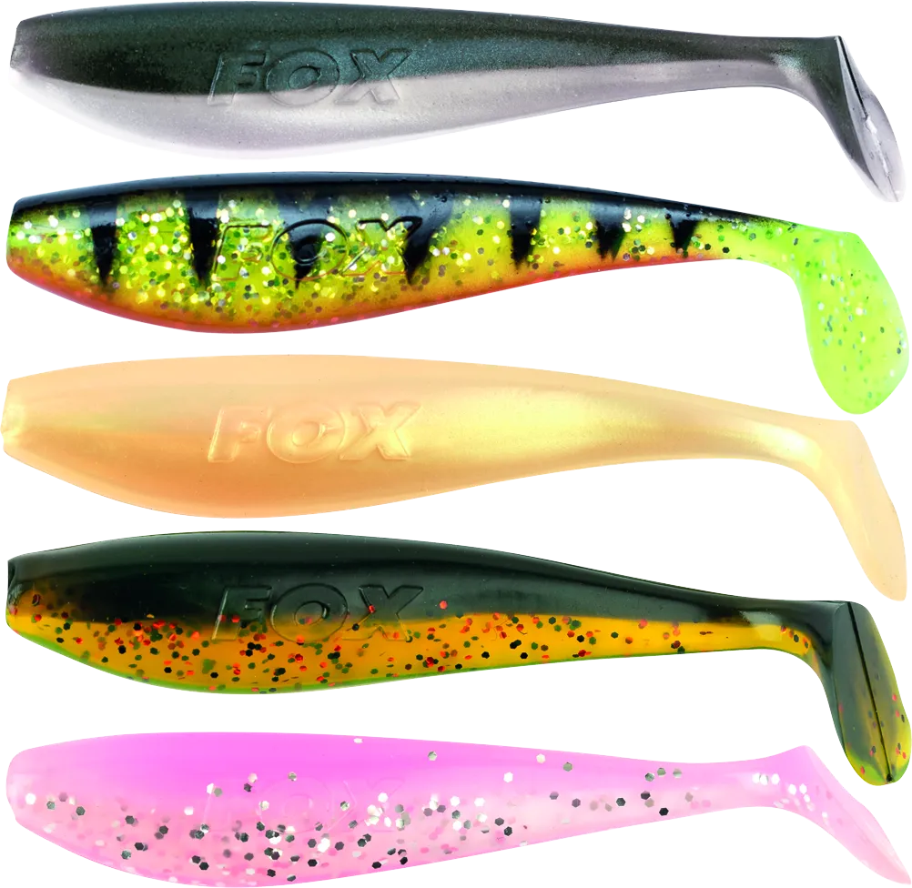 Fox Rage Ultra UV Mixed Colour Lure Packs 5 7.5cm Zander Pro Shad