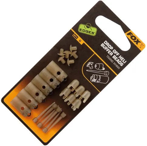 Fox Edges Drop Off Heli Buffer Beads 6 Trans Khaki