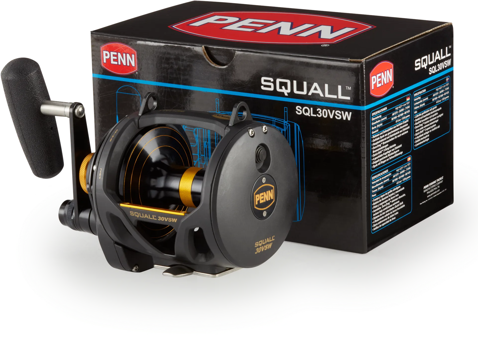 Penn Squall Lever Drag 2 Speed IGFA16 11.7kg 1091g 4.5:1 / 2.1:1