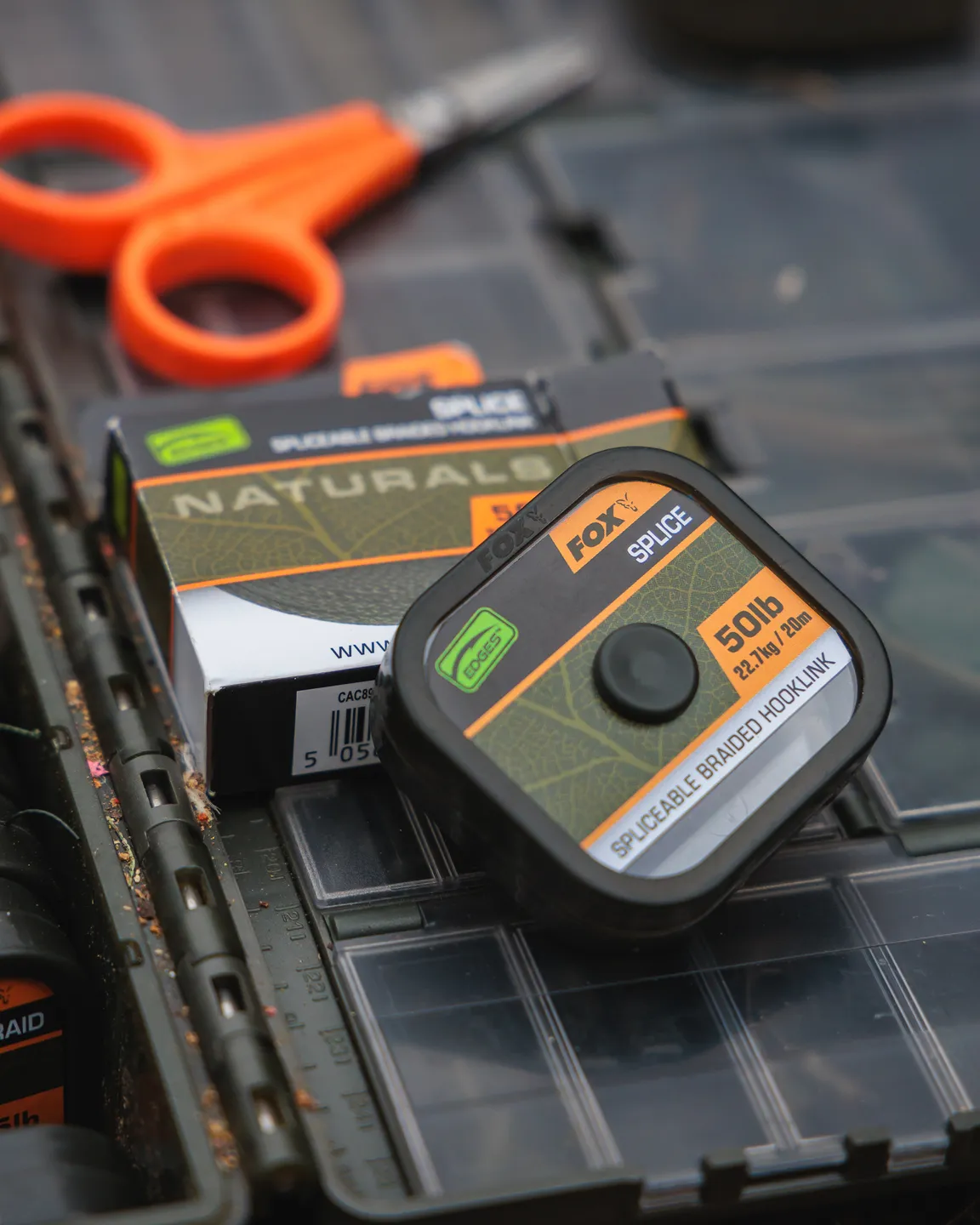 Fox Edges Naturals Splice Hooklength 22.68kg 20m Braided